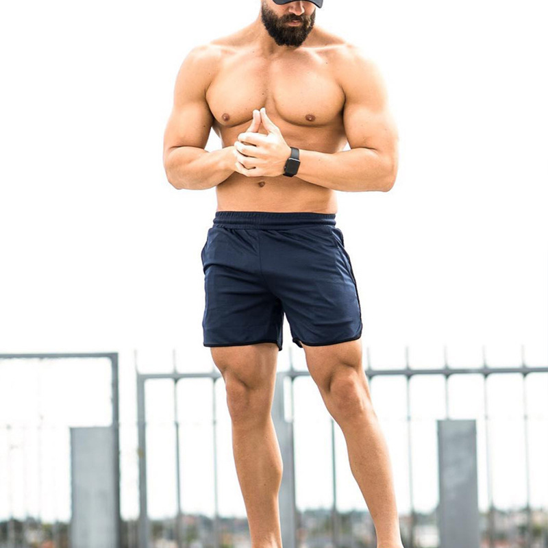 Muscle Fitness Sports Shorts Thin Mesh Quick Drying Casual Running Breathable Capris Mid pants Men's_voghion.com