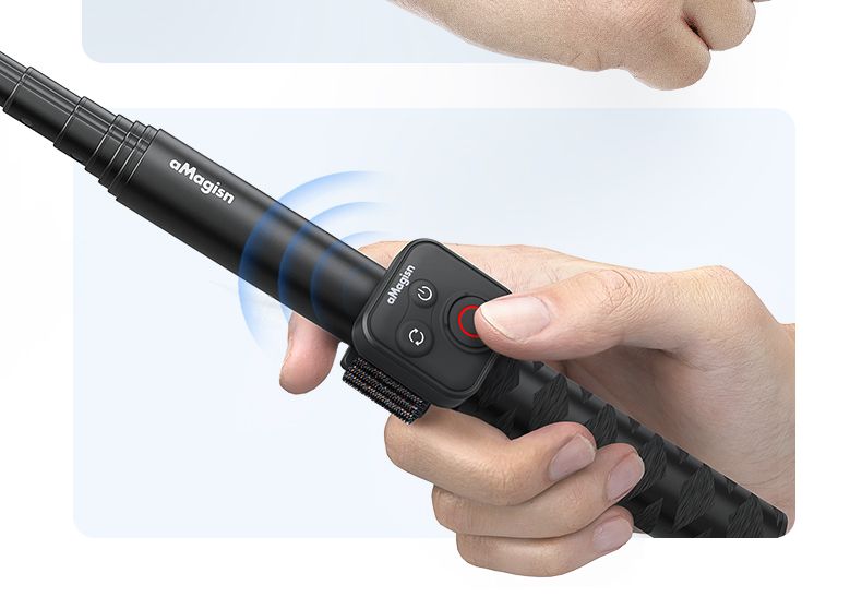 Wireless Bluetooth Remote Control With Wrist Strap For Insta360 X5/X4/Ace Pro Go Pro Hero13/12/11/10 IOS/Android Action_voghion.com