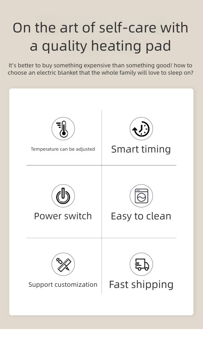 Multifunctional Therapy Heating Pad, Intelligent Temperature Control Body Warmer, Electric Blanket_voghion.com