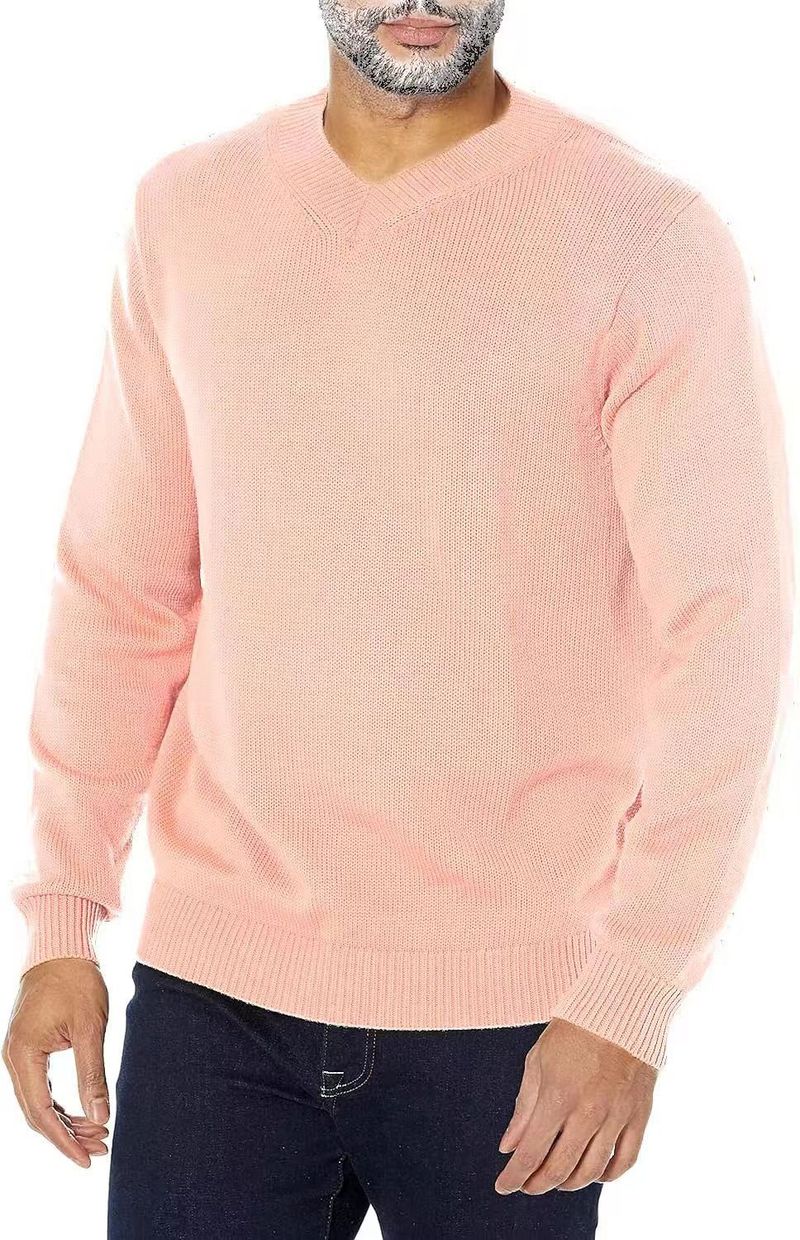 Nova muška moda 2024. Slim Fit pleteni pulover s okruglim izrezom Vuneni pulover džemper jesen zima ležeran zdepastog pletiva udoban teški pulover dugih rukava_voghion.com