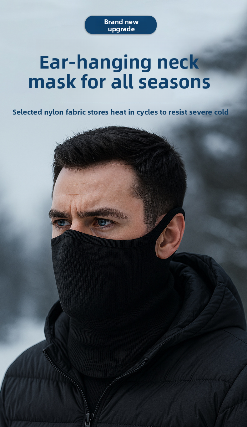 Scaldacollo invernale antifreddo per donna, per ciclismo elettrico, in nylon senza cuciture, con passanti per le orecchie_voghion.com