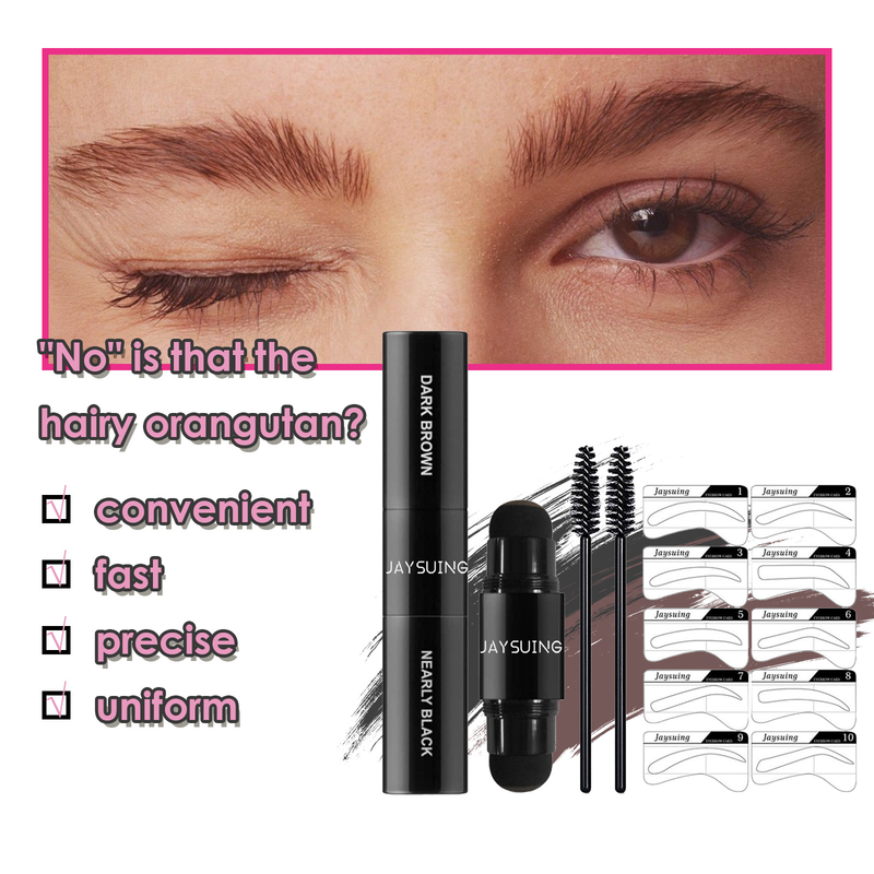 Jaysuing Augenbrauen-Druckset Lazy Makeup Augenbrauen-Druck Augenbrauencreme Haaransatz Natürlich Wasserdicht Nicht Verschmieren Augenbrauencreme_voghion.com