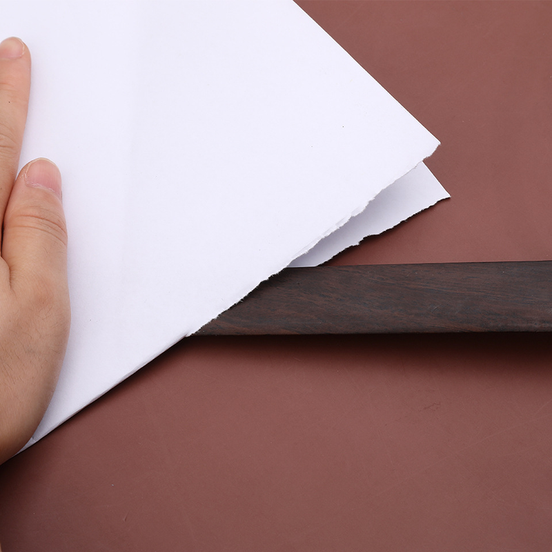 1 Uds cortador de papel bambú negro Catalpa madera caoba papel de arroz con cuchillo plegable de madera maciza_voghion.com