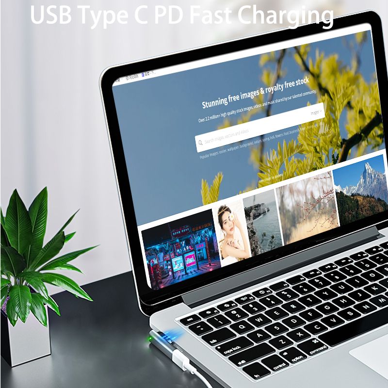 DC-Netzadapteranschluss für Macbook Air Pro USB Typ C Magnetischer Steckeradapter für Magsaf * 1/2 5,5 * 2,1 mm weibliche DC-Strombuchse_voghion.com