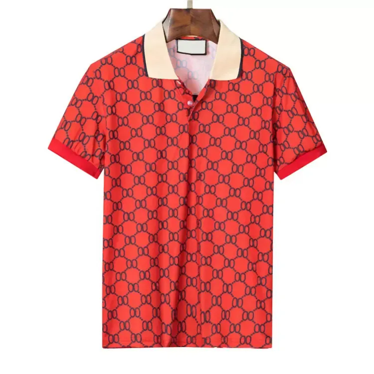 Męskie letnie swobodne koszulki bawełniane golfowe designerskie męskie polo z nadrukiem literowym modne polo_voghion.com
