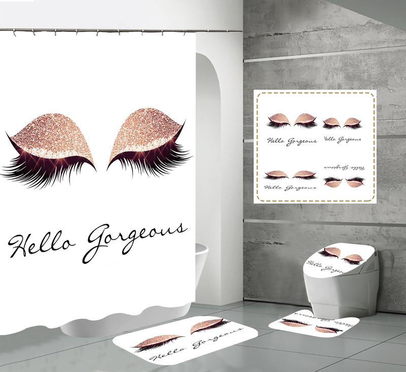 Gepersonaliseerde, modieuze, high-definition digitale drukwimpers, ogen, waterdichte badjas,_voghion.com