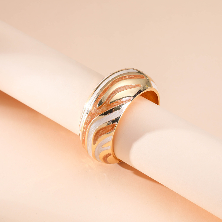 Heiße Mode Retro Gold W Elegante Damen Tropfen Öl Patchwork Hand Zubehör Armband_voghion.com