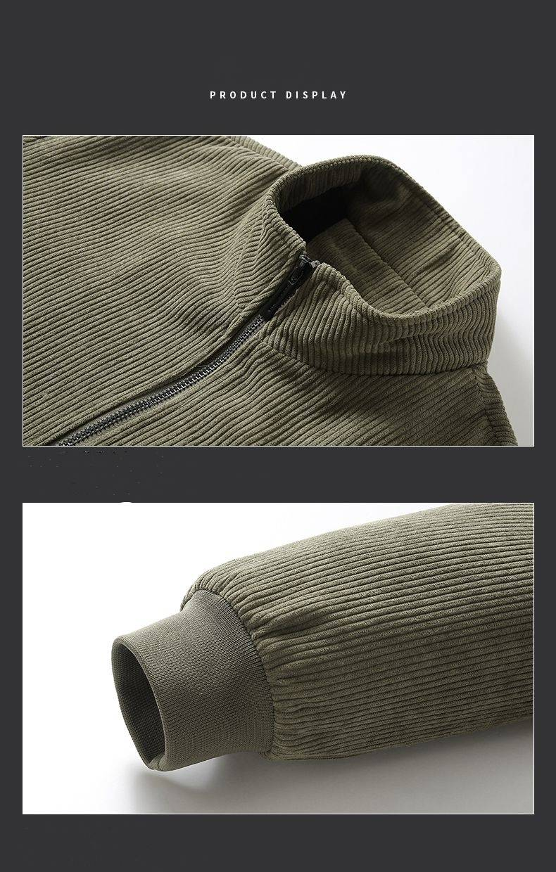 Oberbekleidung für Herren, Arbeitskleidung in lässiger Größe für Frühling und Herbst, dünnes Oberteil aus warmem Cord in Samt für Herren_voghion.com