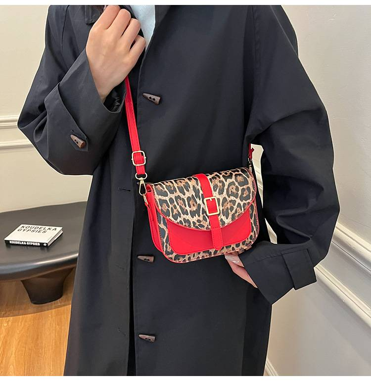 Cross-border Fashion Leopard-print Contrast Small Square Bag 2025 Spring New Shoulder Bag High-grade Messenger Bag_voghion.com