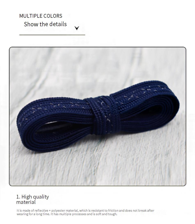 Laccio per scarpe largo 1,55 cm piatto bicolore croce riflettente laccio per scarpe accessori corda decorativa_voghion.com