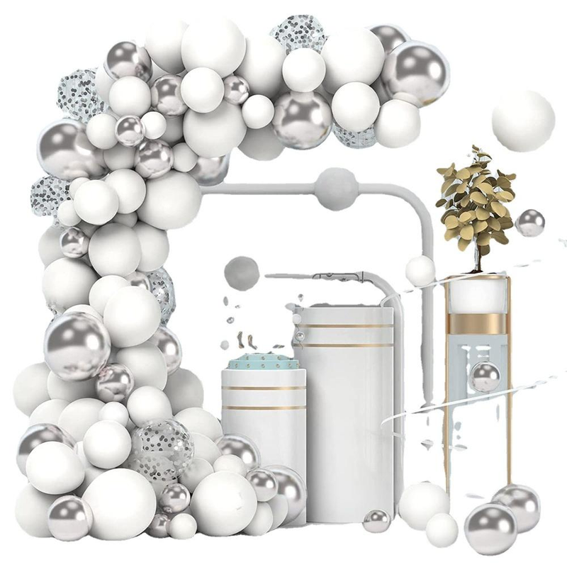 Macaron White Balloon Arch Kit 150pcs Pastel Balloons For Wedding Proposals Birthday Parties Nursery Decor With Garland String And Stand_voghion.com