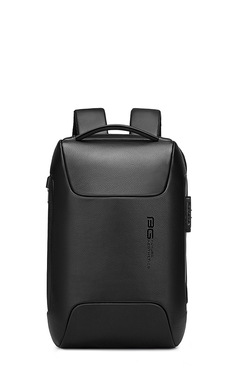 Men's Genuine Leather Backpack Fashion High End Business First Layer Cowhide USB Computer Backpack_voghion.com