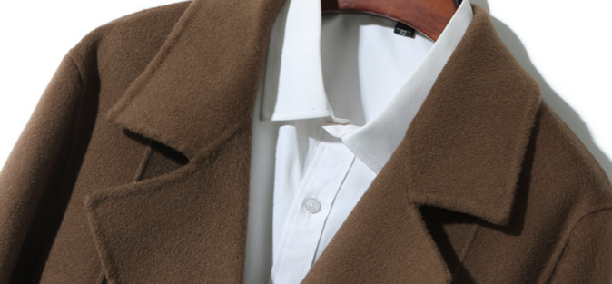 Men’s Double-Breasted Wool Peacoat – 100% Pure Wool British-Style Trench Coat– Casual Long Coat For Autumn & Winter_voghion.com
