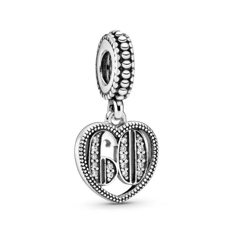 Gioielli da donna - Elegante bracciale in rame bianco con ciondoli con numeri di anniversario, accessori fai da te con perline alla moda per strati eleganti_voghion.com
