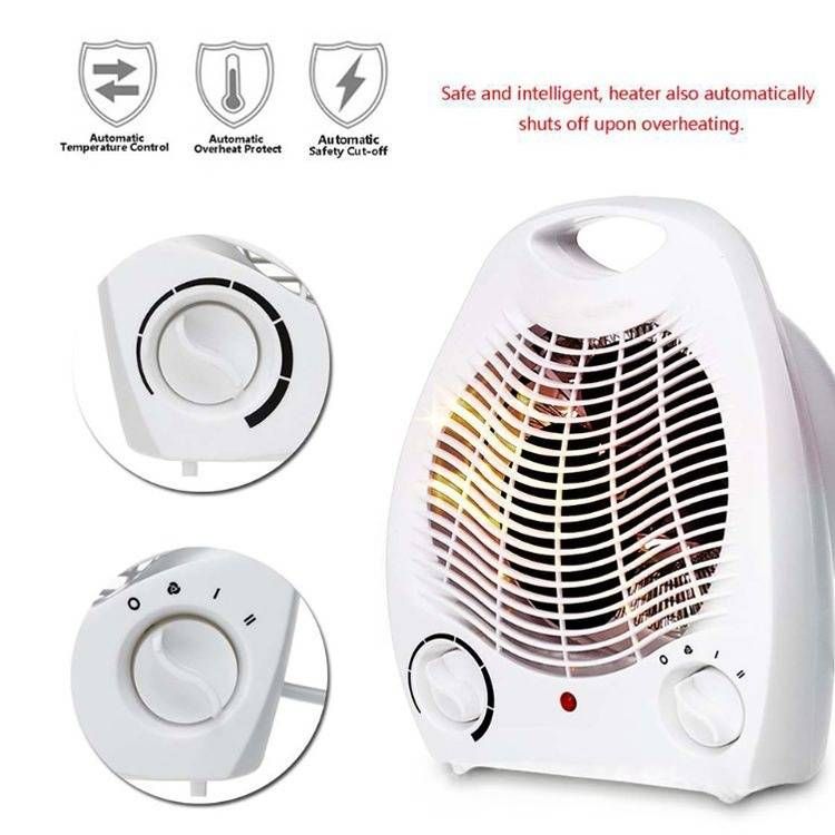 5-Speed Dual Mode Heater & Fan - 220V AC Tower Heater With 2-8H Timer, Fast Heating For 20㎡ Rooms, Energy-Saving Oscillating Stand Fan For Home/Office_voghion.com