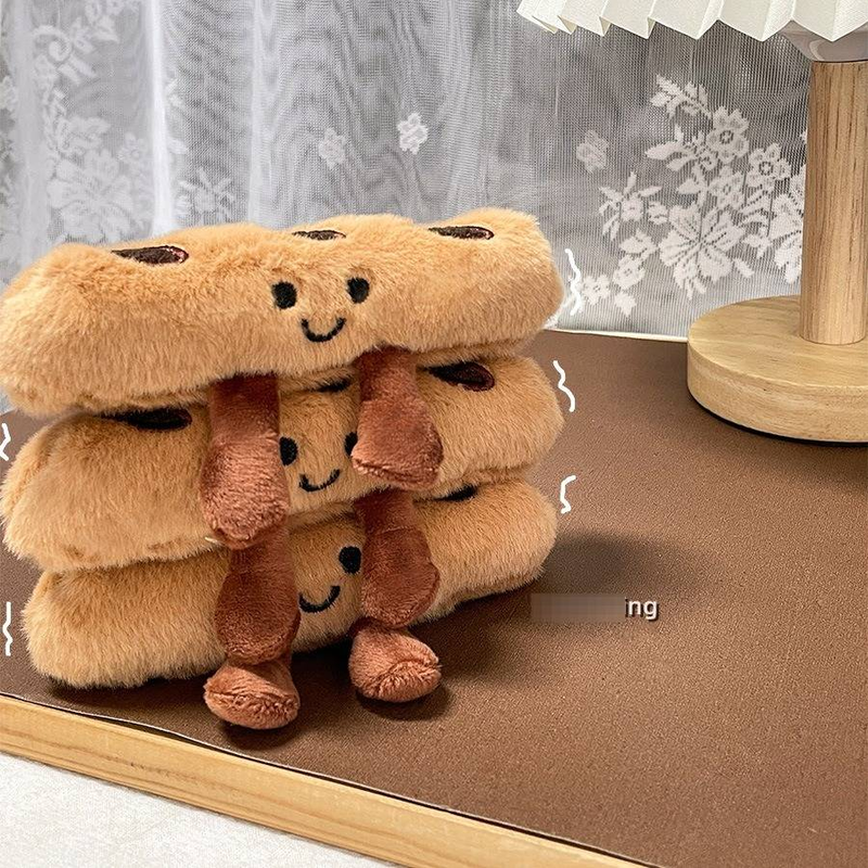 Cute French Baguette Plush Bread Stick Doll Croissant Doll Keychain Pendant School Bag Ornament_voghion.com