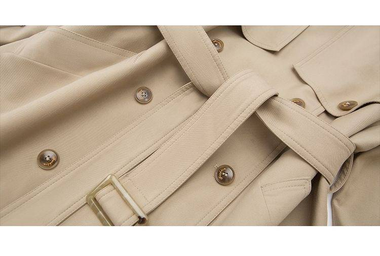 Elegante lange trenchcoat in Koreaanse stijl voor dames - Afslankend, flatterend en veelzijdig bovenkleding voor kleine tot grote maten_voghion.com