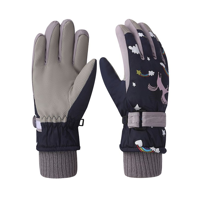 Kids' Snow Gloves For Winter - Warm Fleece-Lined, Water-Resistant, Non-Slip Grip For Boys & Girls - Perfect For Skiing & Outdoor Play_voghion.com