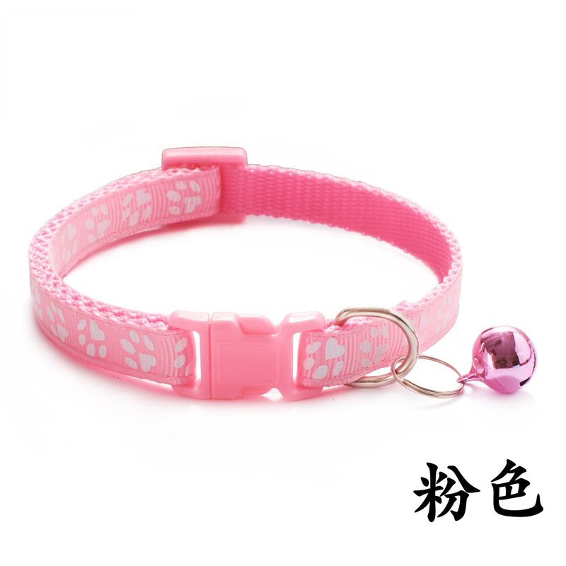 Supplies Cat Bell Collar Dog Print Neckband Adjustable Size Multiple Colors Available Pet Accessories_voghion.com