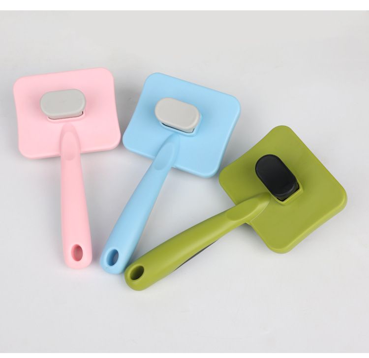 Pet comb, steel needle comb, automatic hair removal comb, cat and dog self-cleaning comb, massage to remove floating hair, one click hair removal comb_voghion.com