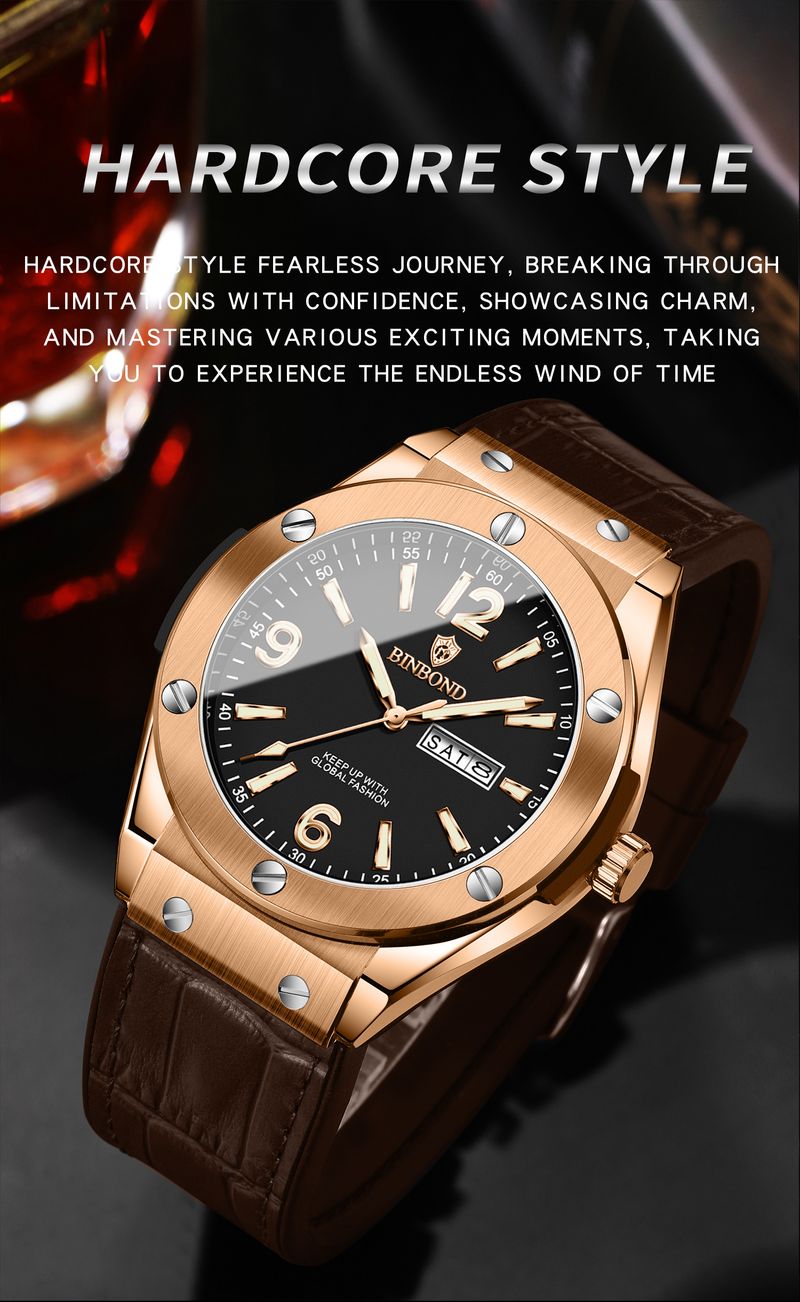 Relojes de hombre de moda con esfera grande, reloj de cuarzo original para hombre, correa de silicona, resistente al agua, luminoso, fecha y semana, reloj_voghion.com