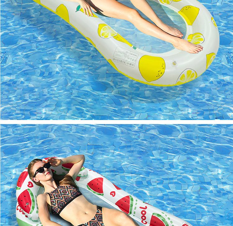 Shimmer Mermaid Tail Inflatable Lounger - Breathable Mesh Floating Bed With Pillow (Eco-Friendly PVC 180cm Quick-Dry & Portable For Pool/Beach)_voghion.com