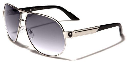 GAFAS DE SOL PILOTO DE DISEÑADOR KHAN L GRANDE NEGRO RETRO UV400 GRANDE HOMBRE MUJER NIÑOS_voghion.com