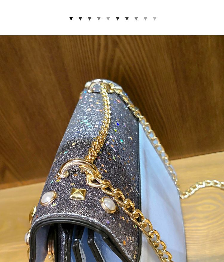 Net red spot women's bag 2023 woven flower new double layer tide single shoulder crossbody bag hundred chain small square bag_voghion.com