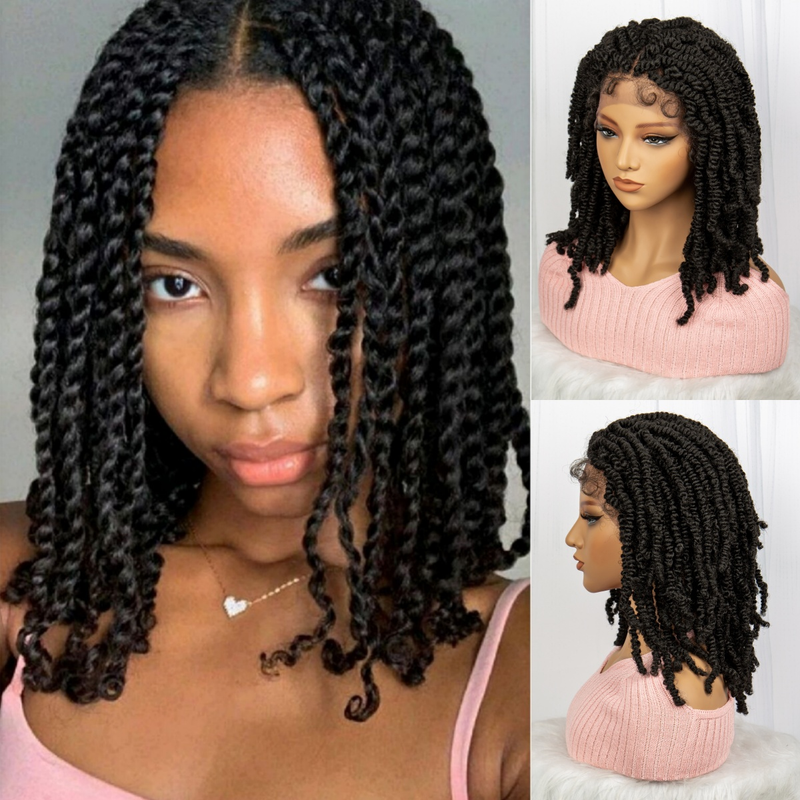 13 * 4 lace African heavy handmade braided wig headband with 180% density_voghion.com