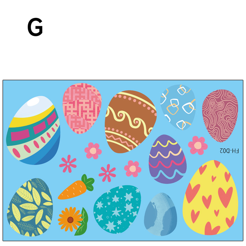 Easter Egg Rabbit Cartoon Sticker Living Room Window Sticker Wall Sticker Wholesale Customization_voghion.com