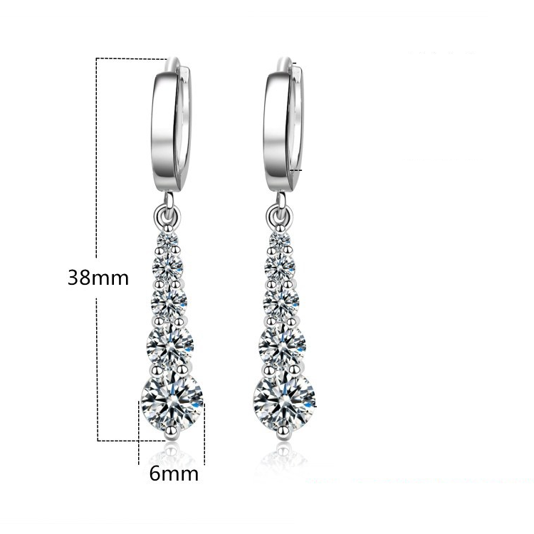Orecchini alla moda placcati in argento con orecchini di diamanti, orecchini alla moda e orecchini_voghion.com