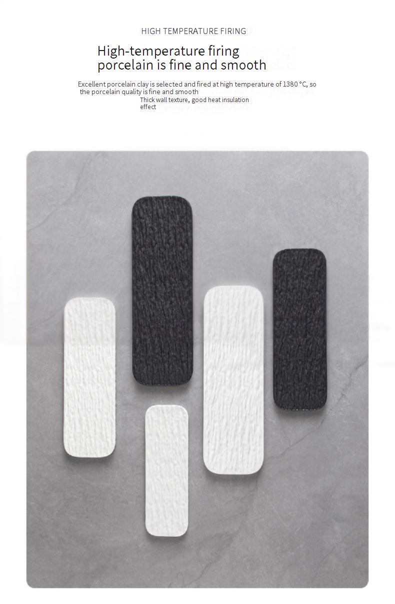 Rectangular Ceramic Sushi Platter - Elegant Serving Dish For Cake/Dessert/Restaurant Presentation_voghion.com