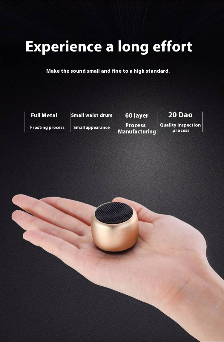 Mini alto-falante Bluetooth - alto-falante portátil para ambientes externos com som alto e reforço de graves_voghion.com