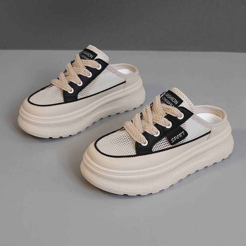 Die New2025 Semi-Drag Damen Sommer Casual Mesh Atmungsaktive Hausschuhe und dünnbesohlte Boardschuhe sind vielseitig_voghion.com