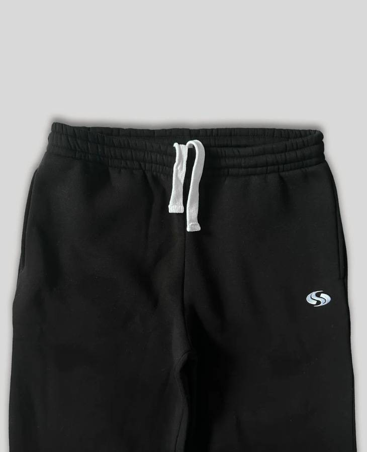 Herrenhose mit hoher Taille und geradem Bein – 95 % Baumwollmischung, Streetwear-Freizeithose (Grau/Schwarz, S-XXL)_voghion.com