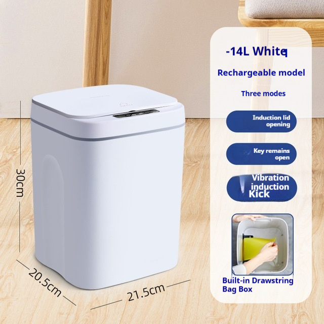Intelligenter Mülleimer mit Bewegungssensor und Deckel – automatische Öffnung, auslaufsicher, berührungslose Bedienung für Küche und Bad (12 l/15 l/18 l, Batterie/wiederaufladbar/Solar)_voghion.com