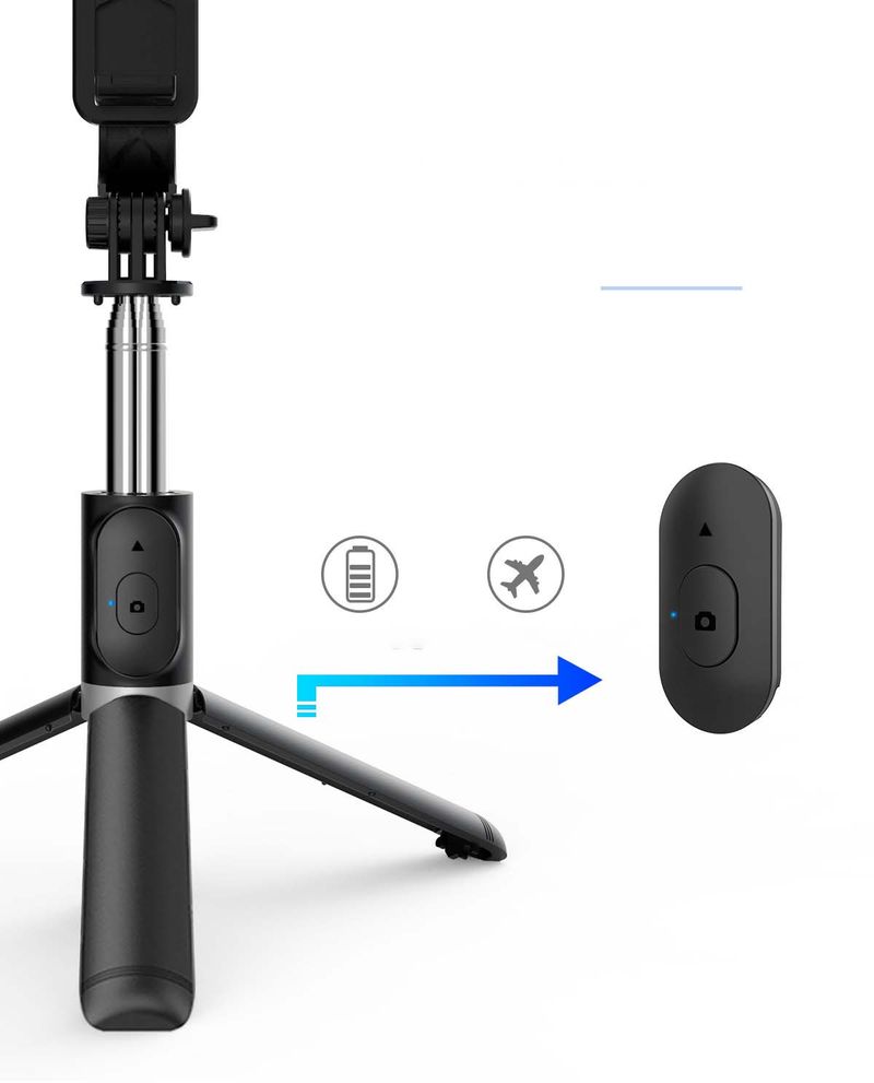 Selfie stick da 1030 mm con luce di riempimento LED Bluetooth wireless, treppiede esteso con otturatore remoto per cellulare Android iOS_voghion.com