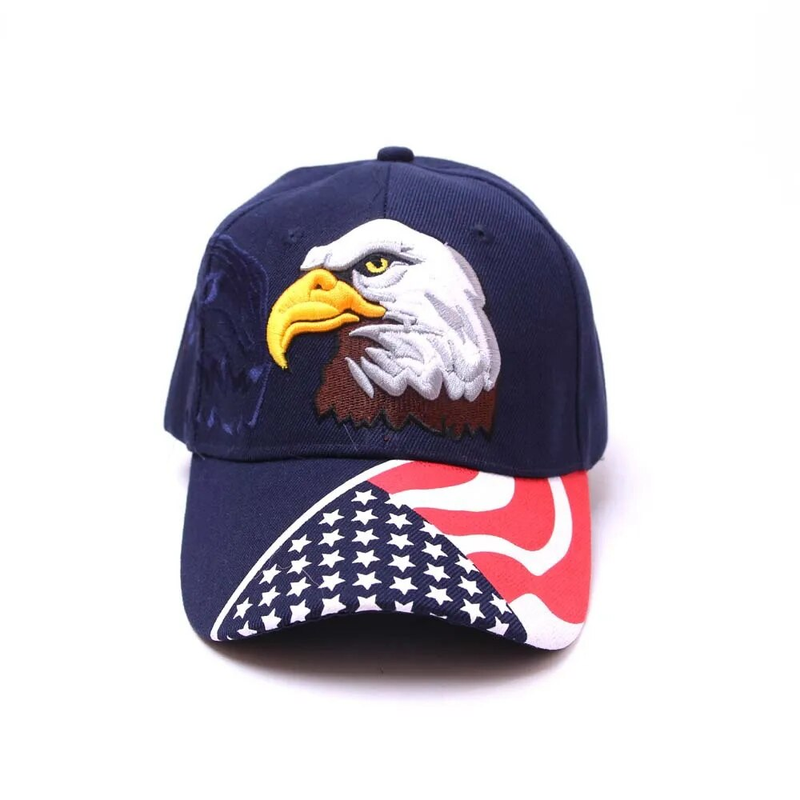 Sıcak balıkçılık ABD Bayrağı Kartal 3D Nakış beyzbol şapkası Snapback Kapaklar Rahat Gorras baba şapkası Erkekler Kadınlar Için_voghion.com