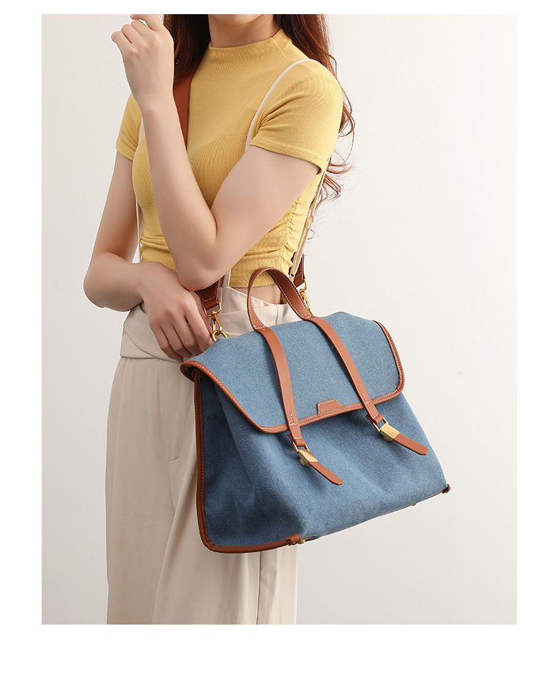 Star Multifunctional Briefcase Cowboy Backpack Large Capacity Commuter High-end Handbag Travel 2025 Spring And Summer New Casual Hundred_voghion.com