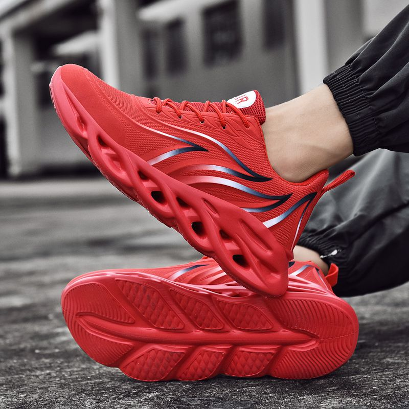 Moda masculina esporte corrida caminhada respirável leve atlético sapatos casuais_voghion.com