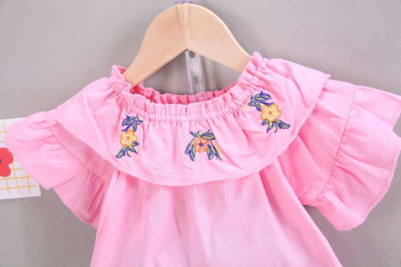 Kinderkleidung Mädchen Sommerkleidung 2024 Neue Internet-Promi-Mädchen Kinderkleidung Sommer Kurzarm Zweiteiler Trendy Kleidung_voghion.com