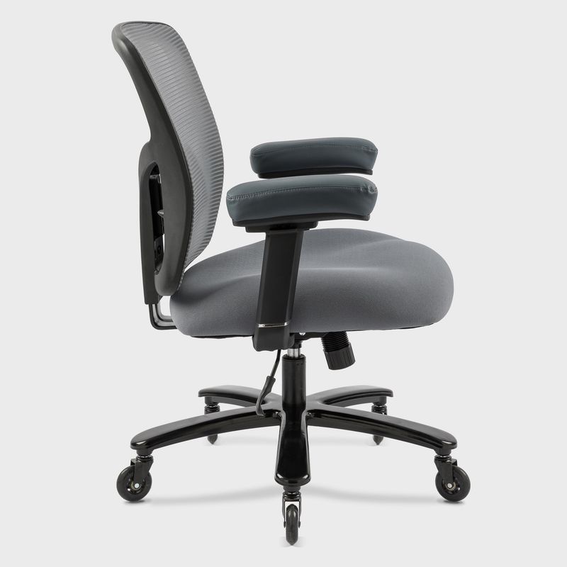 Big And Tall Office Chair 400lbs, Ergonomic Mesh Desk Computer Chair With Adjustable Lumbar Support Arms High Back Wide Seat Task Executive Rolling Swivel Chair For Women Men, Heavy People_voghion.com