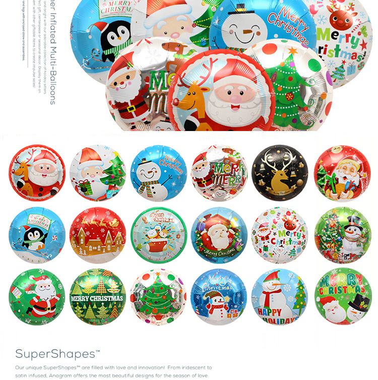 Julskyltfönsterdekoration rekvisita leksaker ballonger polkagrisar gammal man snögubbe julgransballonger_voghion.com