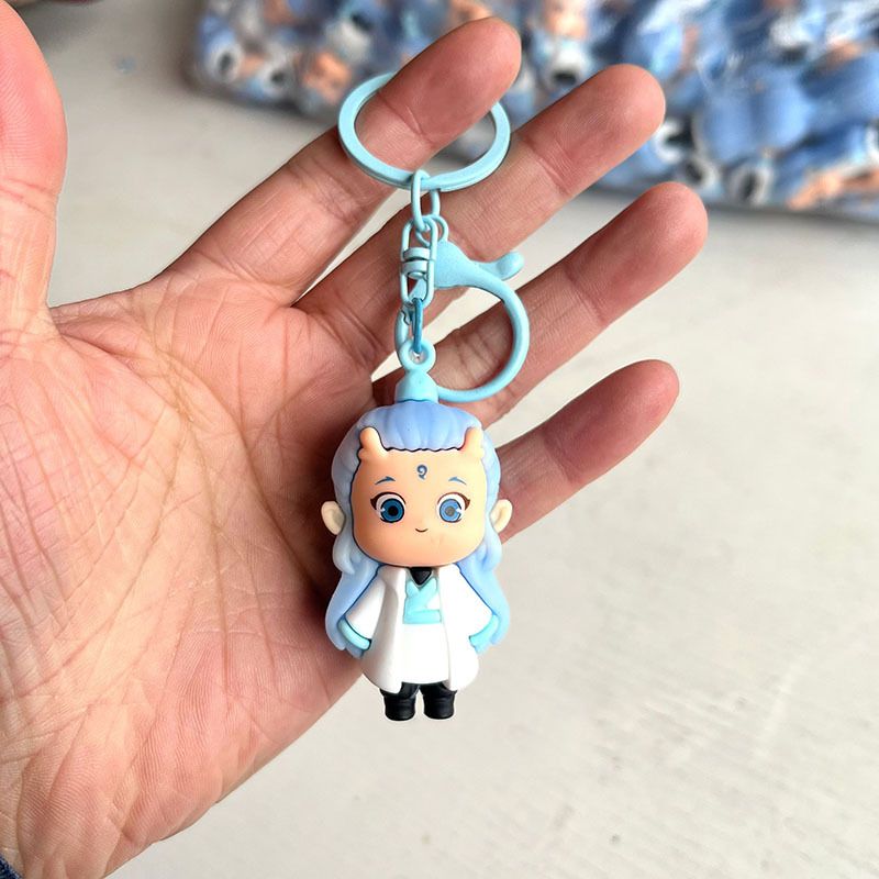 Chaveiro com pingente Nezha de "Nezha: A Batalha do Submundo" 3D periférico moderno caixa surpresa mochila fofa para pendurar_voghion.com