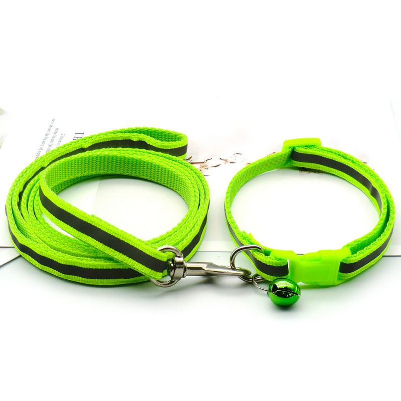 Fabric With Reflective Straps Walking Pet Leash Dog Cat Travel Non-Telescopic Anti-Lost_voghion.com