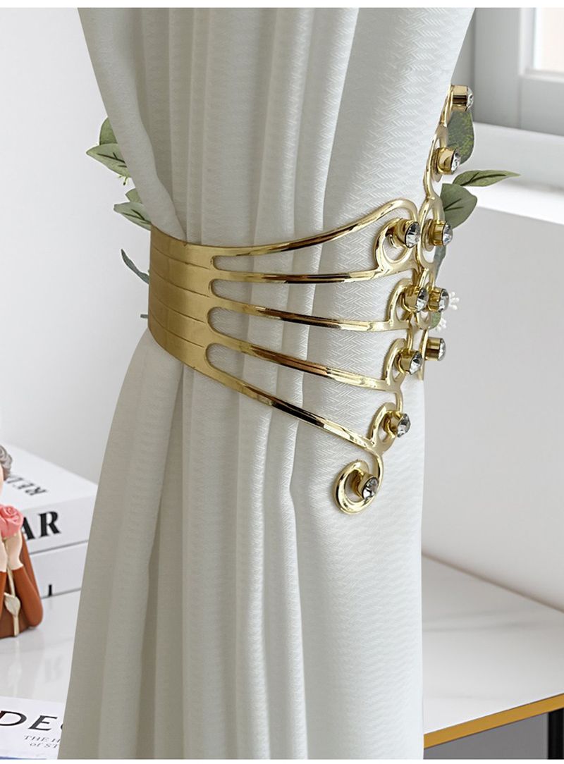 Ev Mobilyaları Yüksek Son Kıvırcık Çim Desenli Sıcak Elmas Perde Bağı Oturma Odası Yatak Odası Basit Yaratıcı Perde Tokası Perde Klipsi Bağı Bağı_voghion.com