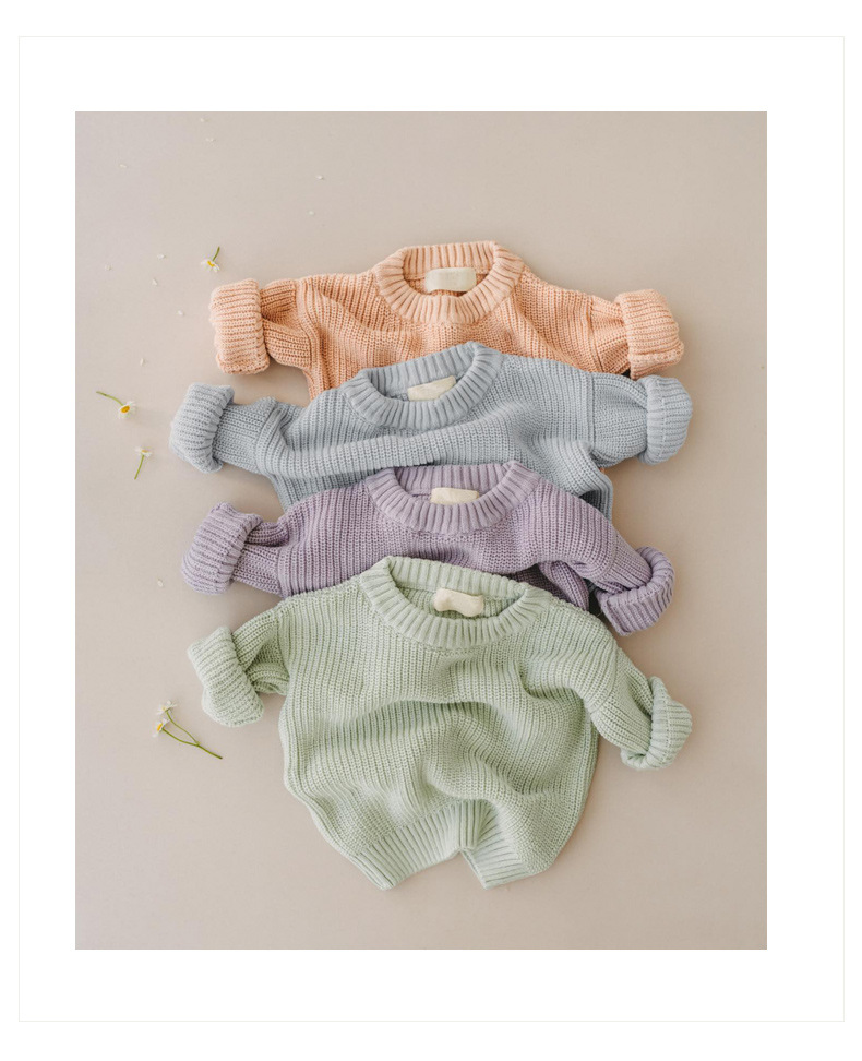Ins hot style foreign trade cross-border children's clothing baby sweater baby boy girl child autumn and winter loose knitted jacket_voghion.com