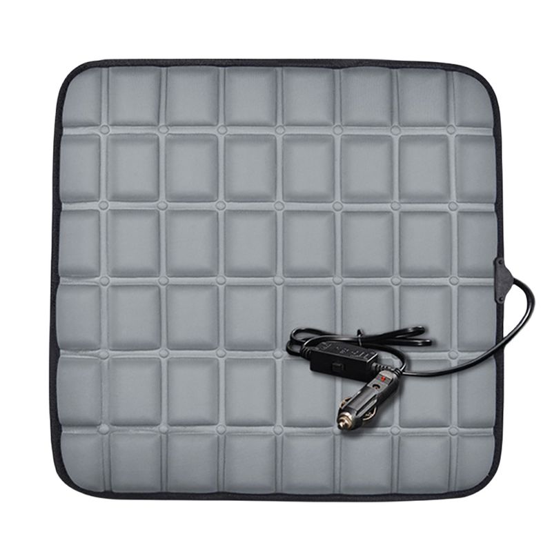 12V Heated Cover Electric Heating Pad Front Cushion Adjustable Temperature Universal Winter Car Seat Covers Warmer_voghion.com