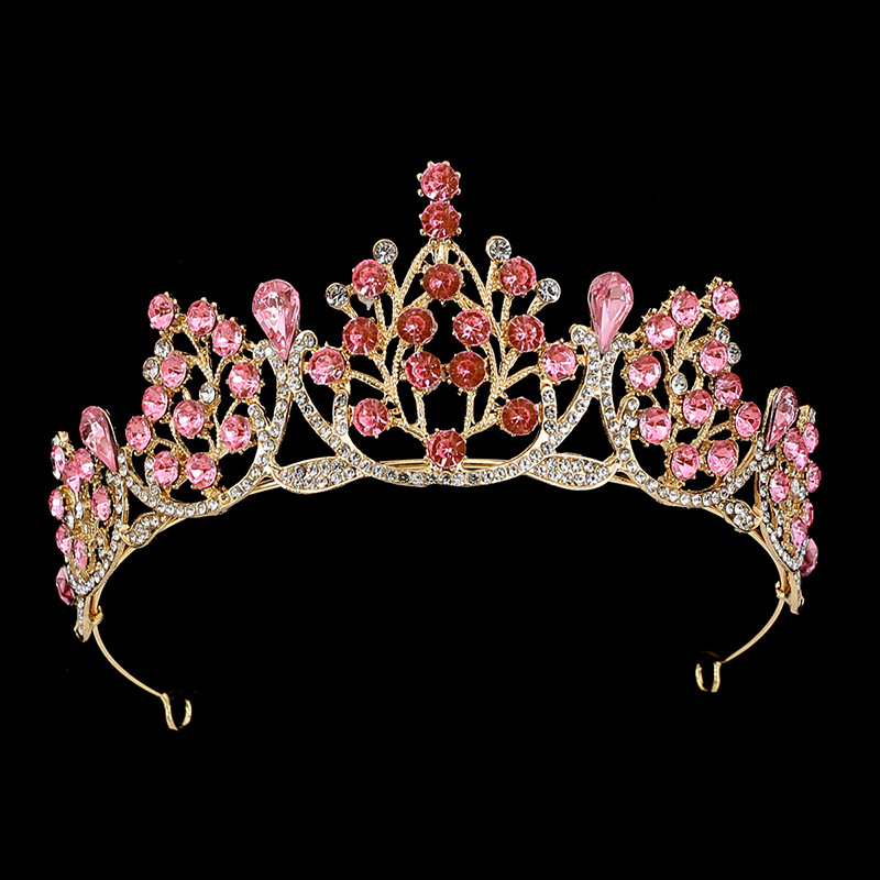 Gioielli da sposa transfrontalieri, accessori per matrimonio, fascia barocca, copricapo, corona di compleanno, corona da principessa in lega per matrimonio_voghion.com