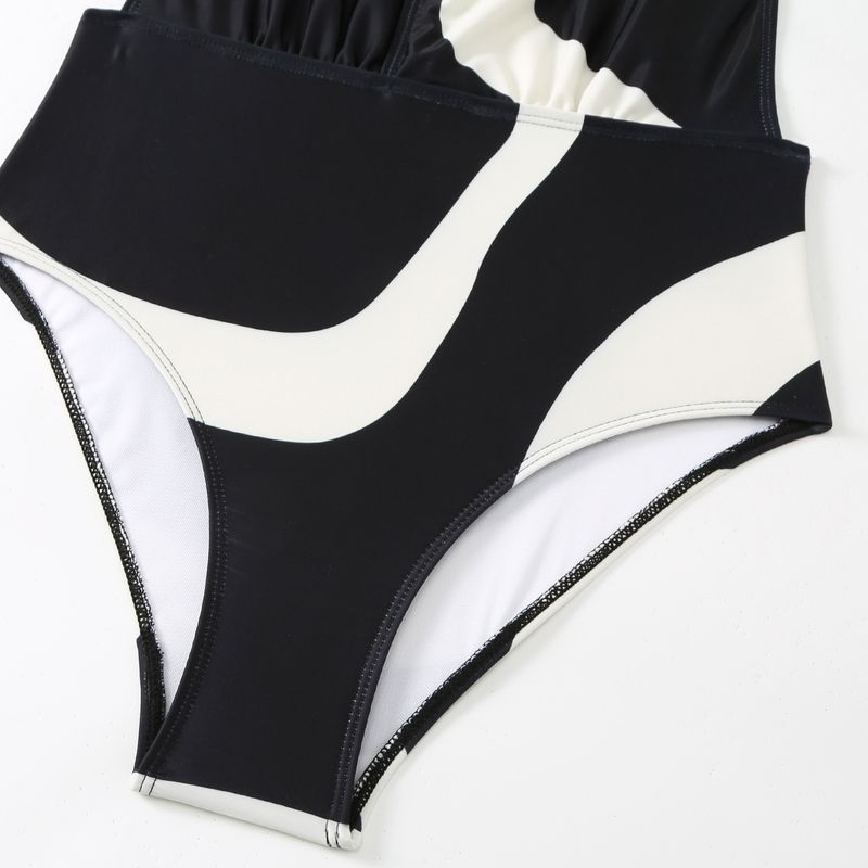 Einteiliger Badeanzug für Damen, Chiffon-Strandkleid-Set_voghion.com
